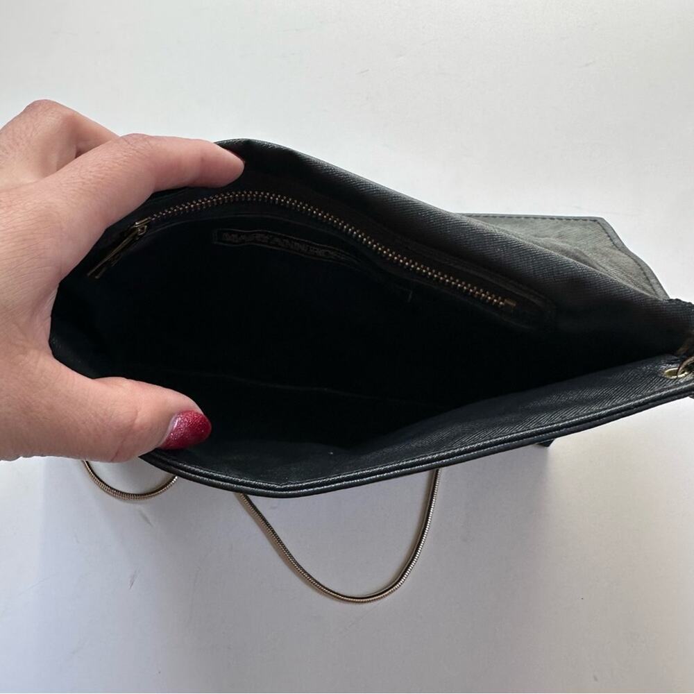 Maryann Rosenfeld Vintage 1980s Shoulder Black Leather Purse - Picture 8 of 12